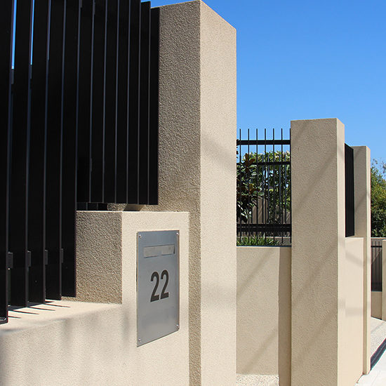 Perth Brick Render Front Fence