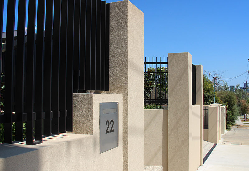 Perth Brick Render Front Fence